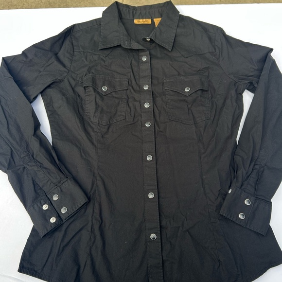 Wrangler Black Button Down Shirt - Picture 1 of 11